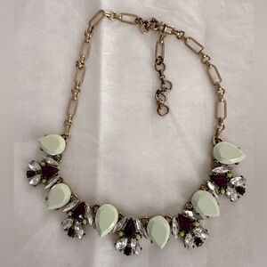 J crew Elegant Gold and Purple Statement Necklace